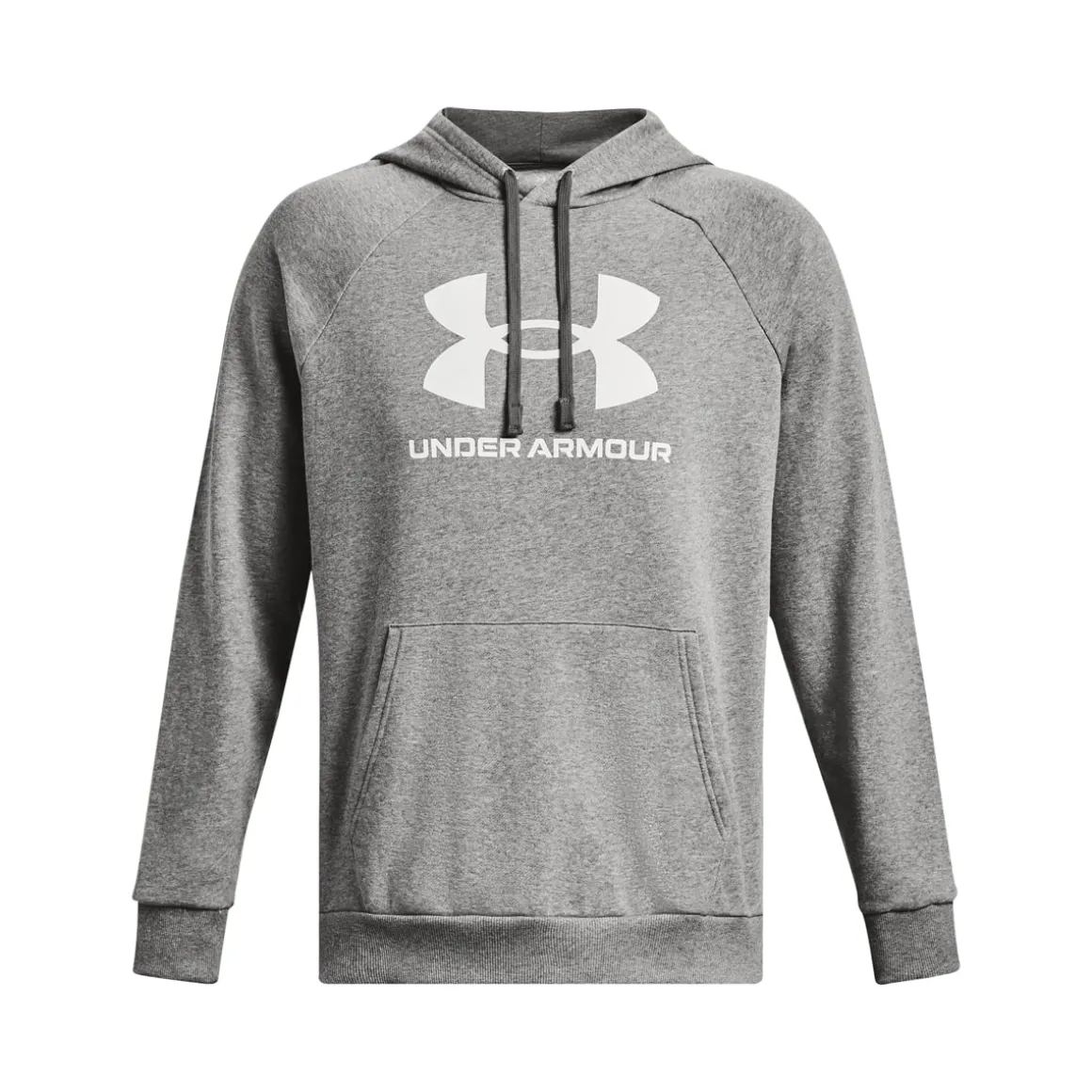 UA Rival Fleece Logo Hoodie Castlerock Light Heather