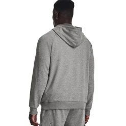 UA Rival Fleece Logo Hoodie Castlerock Light Heather