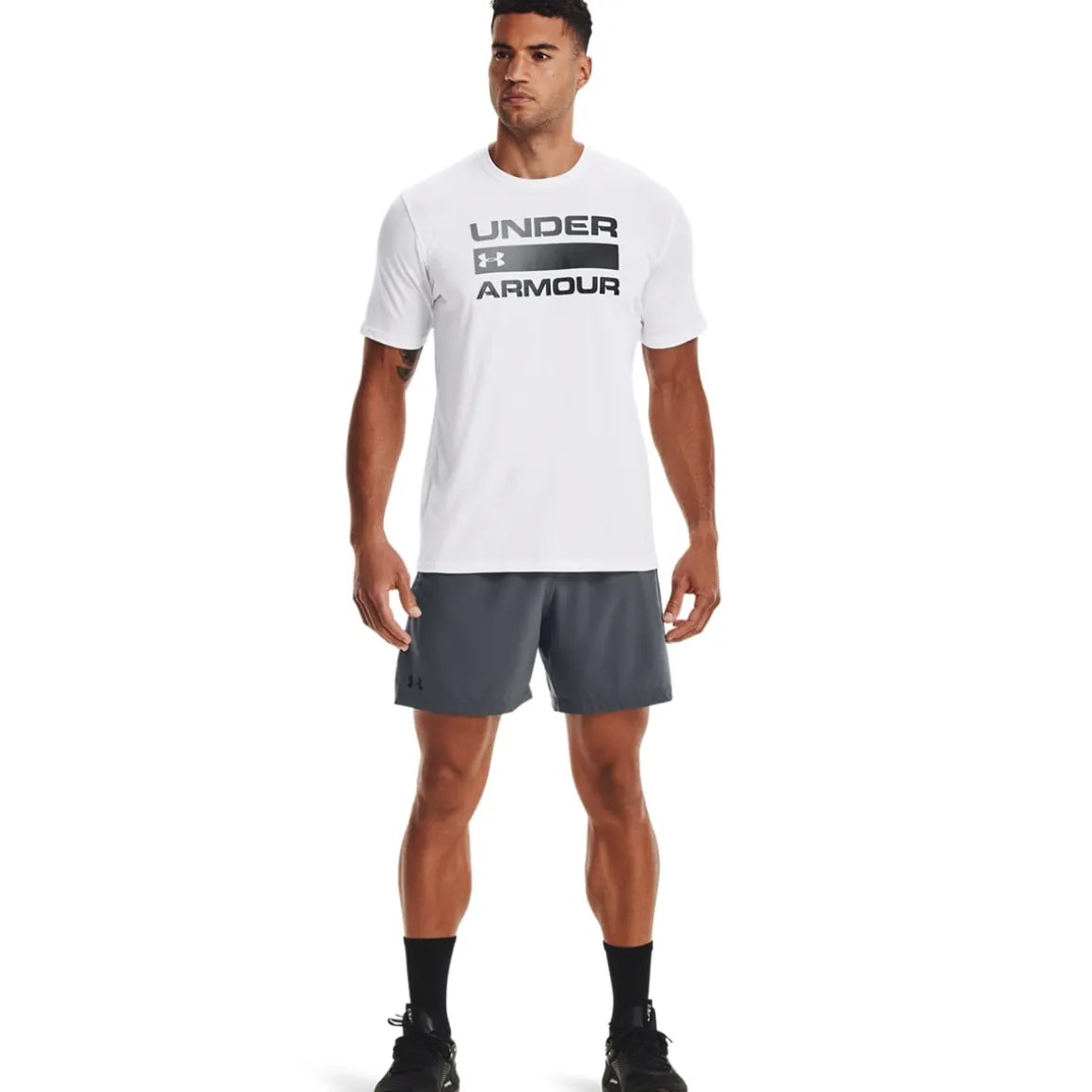 UA Team Issue Wordmark SS White
