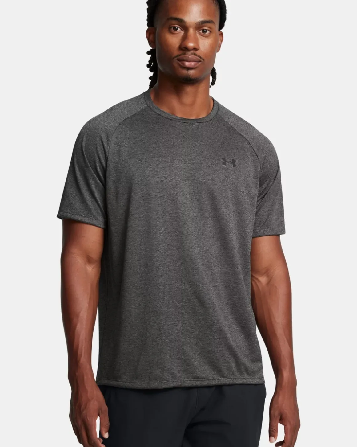 UA Tech 2.0 SS Tee Carbon Heather