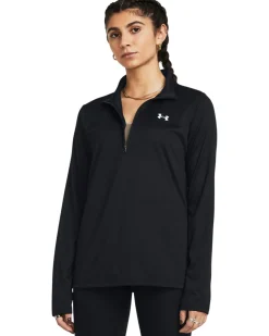 UA Tech 1/2 Zip- Solid Black