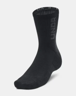 UA UA 3-Maker 3pk Mid-Crew Black