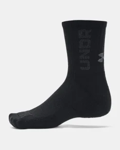 UA UA 3-Maker 3pk Mid-Crew Black