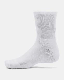 UA UA 3-Maker 3pk Mid-Crew White