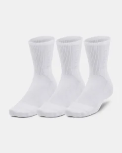 UA UA 3-Maker 3pk Mid-Crew White