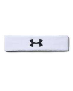 UA Wristbands + Headband Black/White SET