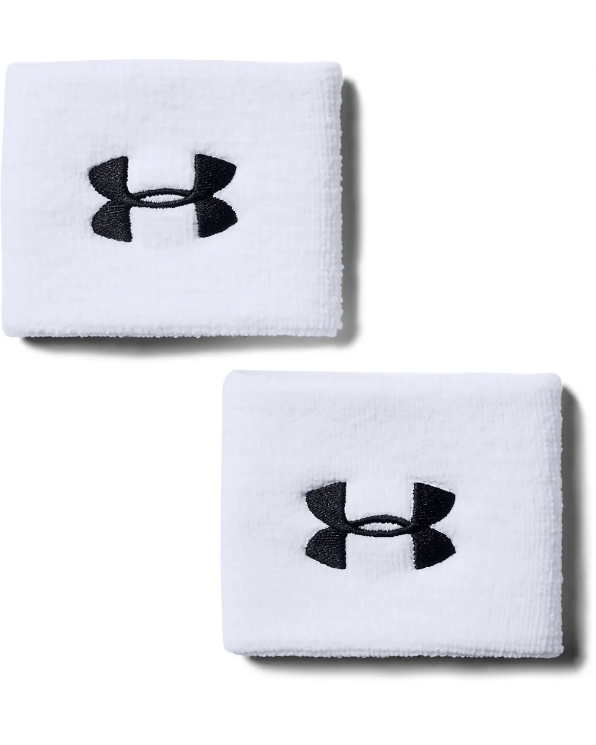 UA Wristbands + Headband Black/White SET