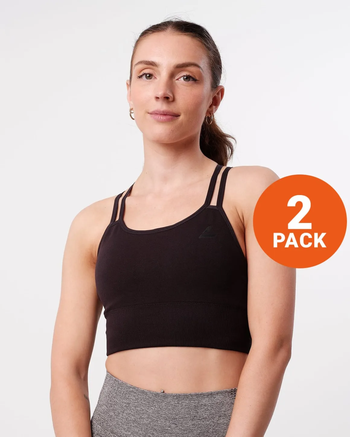 Vamp Seamless Bra Black 2-PACK