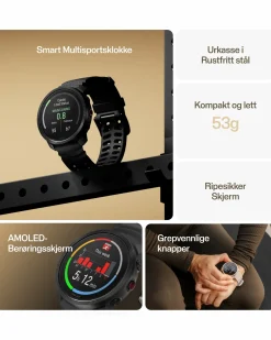 Vantage Treningsklokke M3 Svart S-L