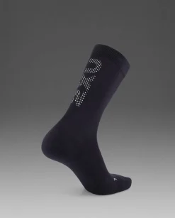Vectr Reflective Crew Socks Black/Silver Reflective