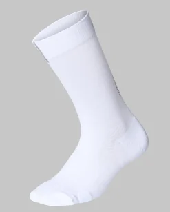 Vectr Reflective Crew Socks White/Silver Reflective