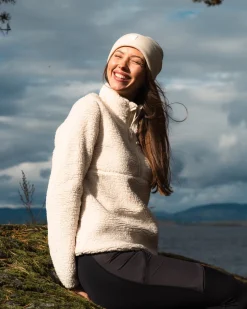 Versatile 1/2 Zip Pile Sweater Off White
