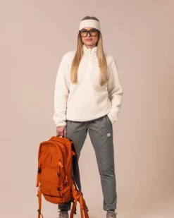 Versatile 1/2 Zip Pile Sweater Off White