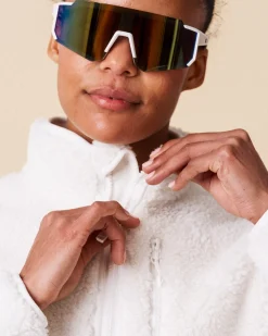 Versatile 1/2 Zip Pile Sweater White Lucent