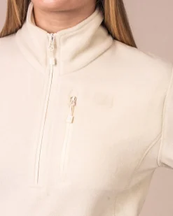 Versatile 1/2 Zip Polar Fleece Beige Oat