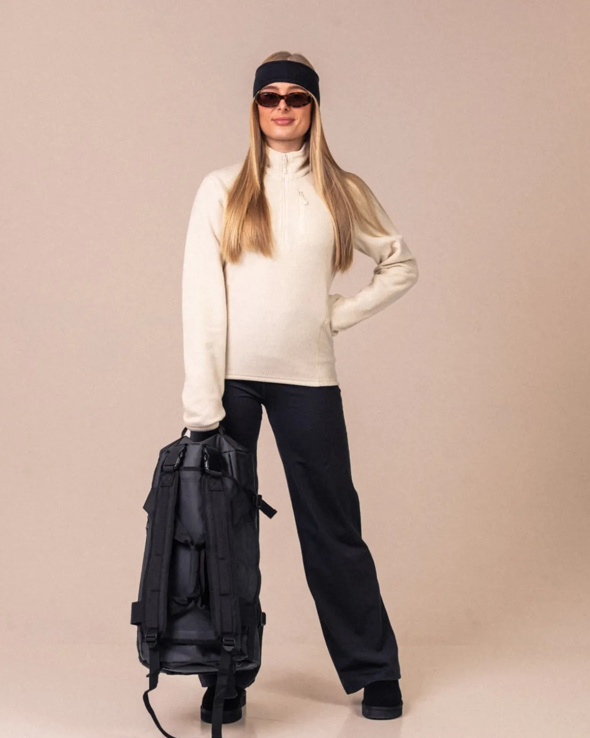 Versatile 1/2 Zip Polar Fleece Beige Oat