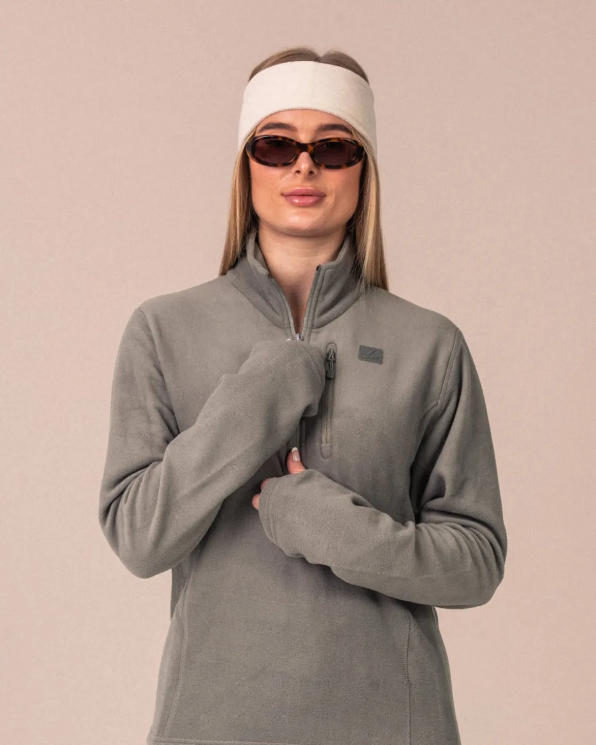 Versatile 1/2 Zip Polar Fleece Green Basil