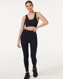 Wave Seamless Tights Black