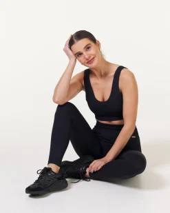 Wave Seamless Tights Black