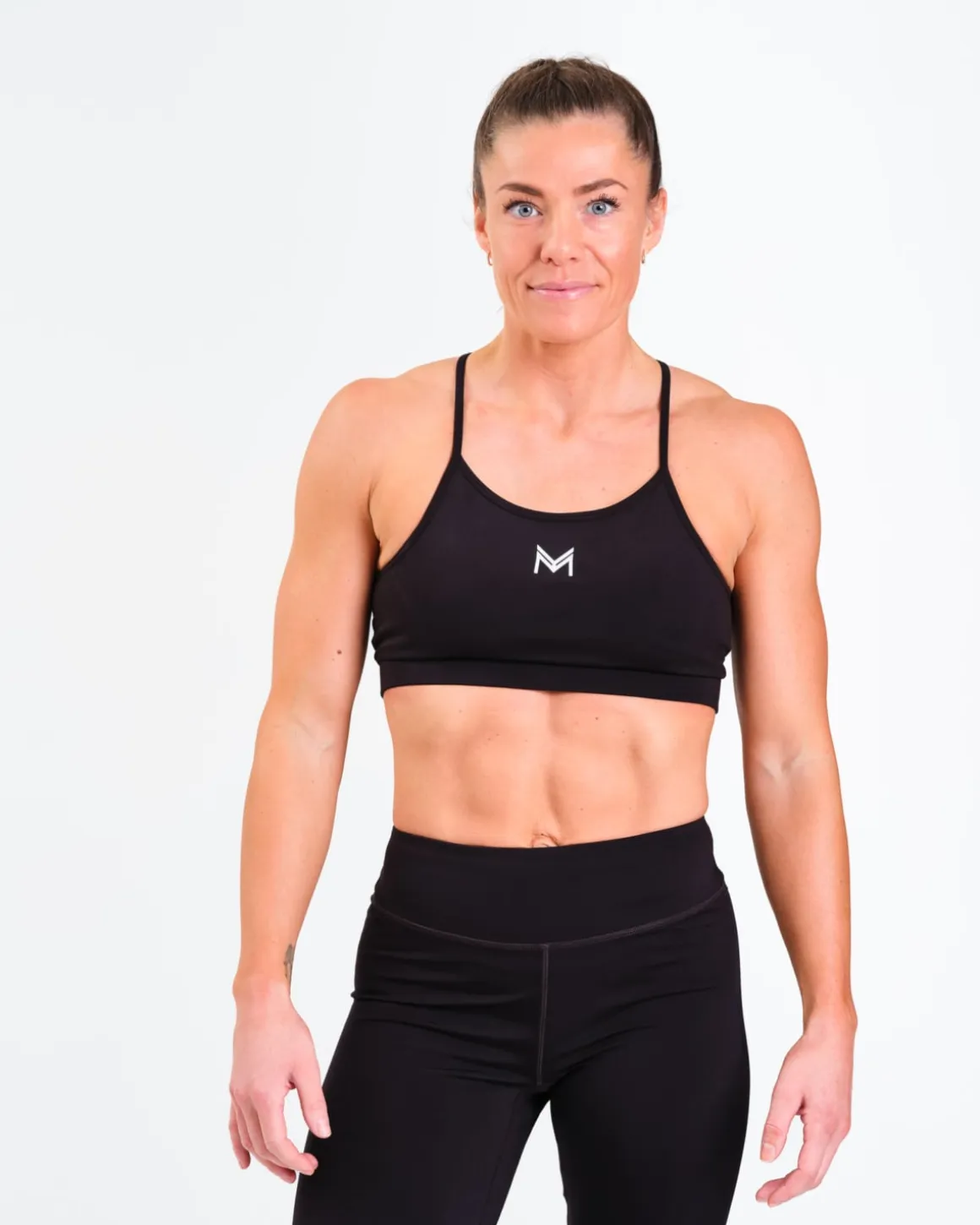 X-Back Sports Bra W + Mid Rise Tights W Black SET