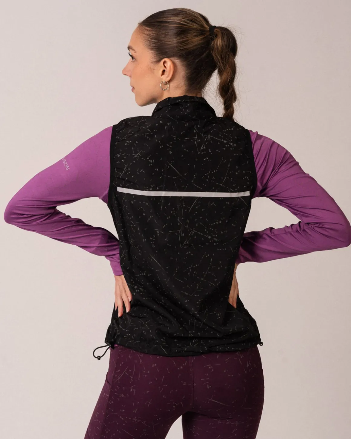Zodiac reflective Tights + LS + Vest Optic Stardust SET